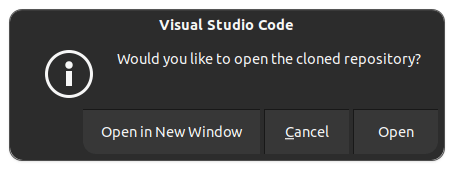 Open the just cloned GitHub repo in VS Code