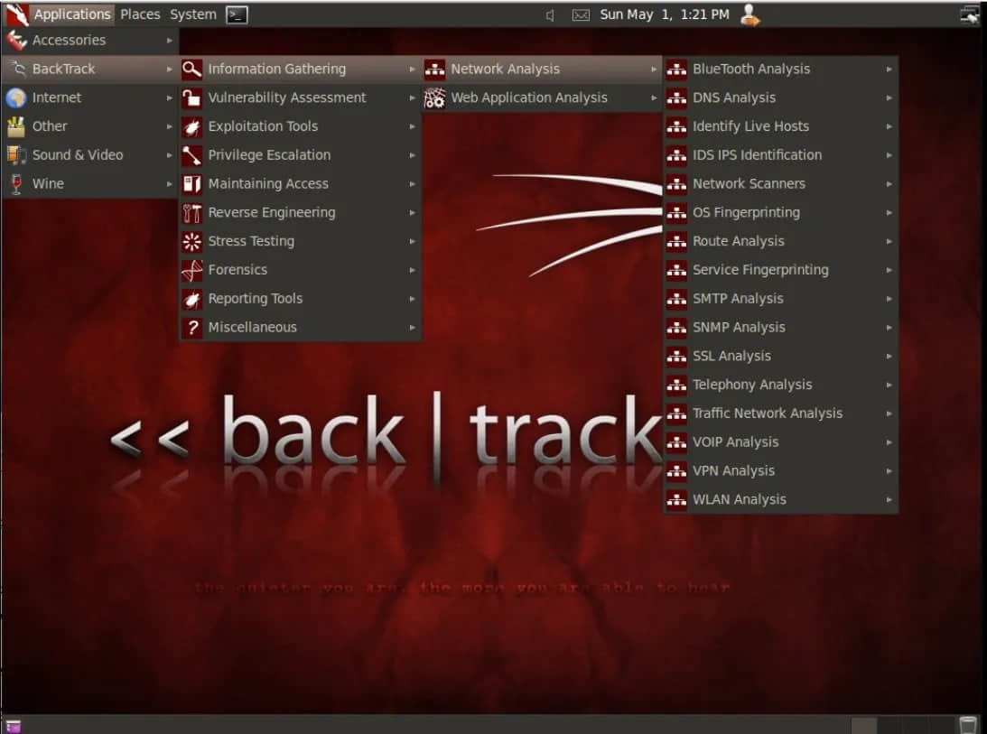 An older screenshot of BackTrack Linux