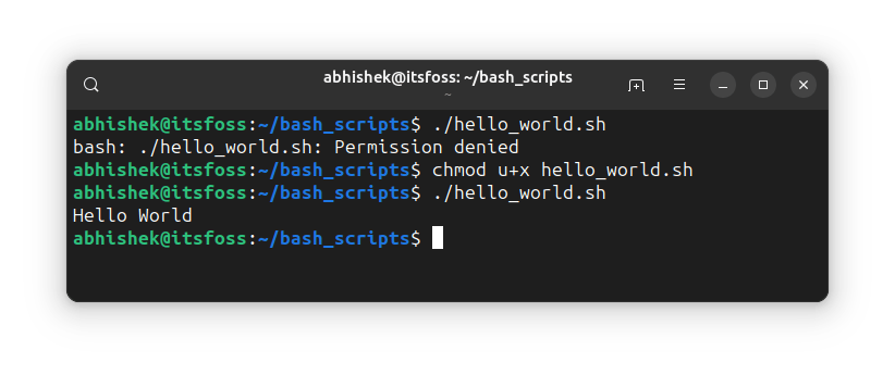 Run shell scripts