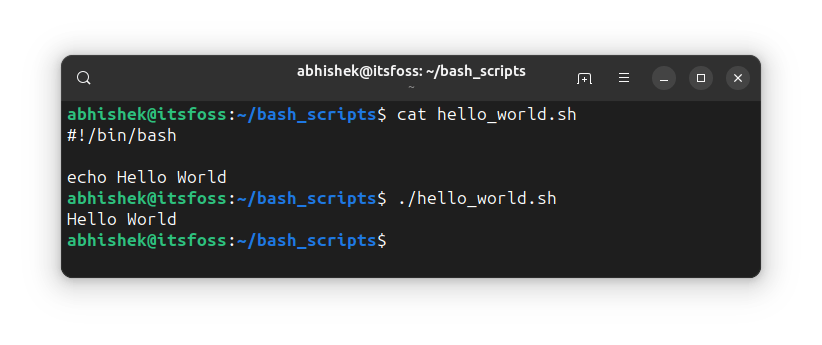 Run bash shell script