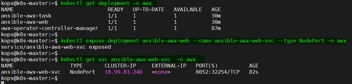 Expose-Ansible-AWX-Web-NodePort-Kubernetes